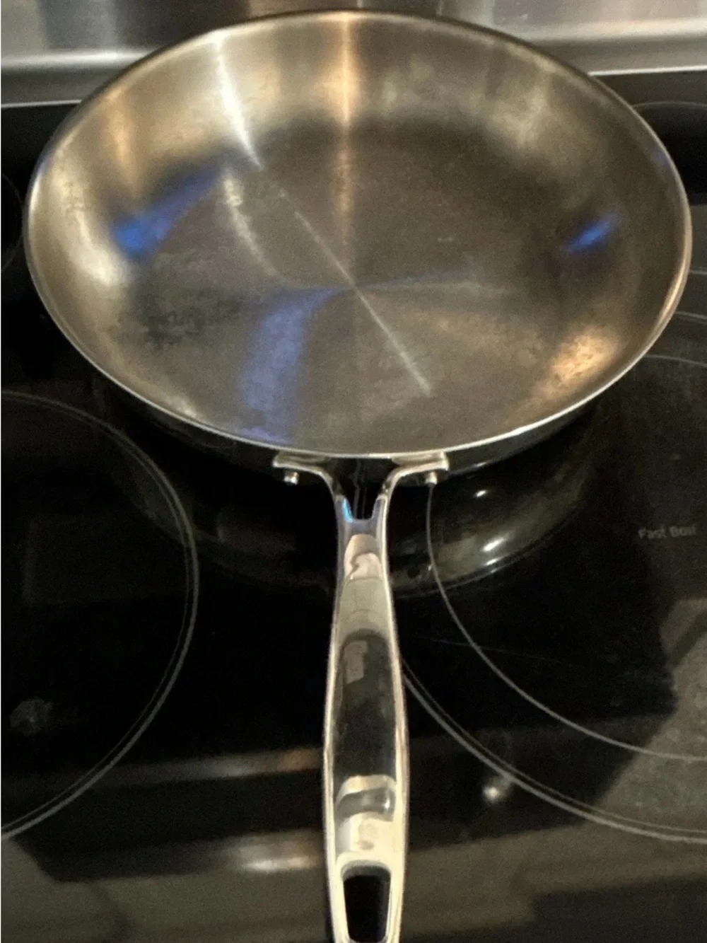 Stainless Steel Frying Pan in Polished Silver - Sleek Everyday Cookware